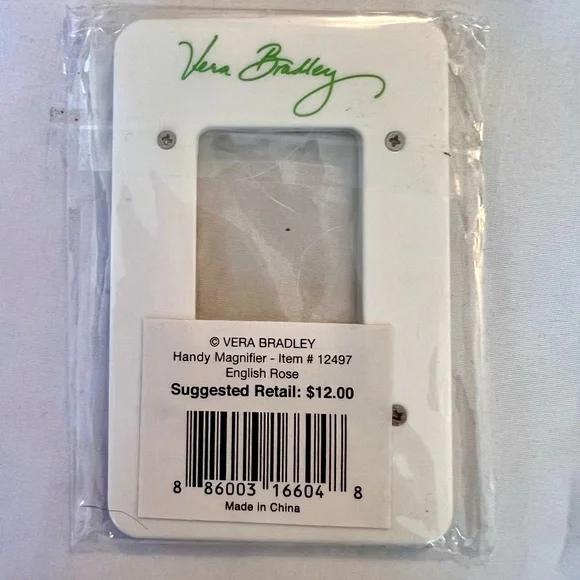 Vera Bradley NWT "English Rose" Zip Top Wristlet & Matching Magnifier Card - Picture 10 of 15